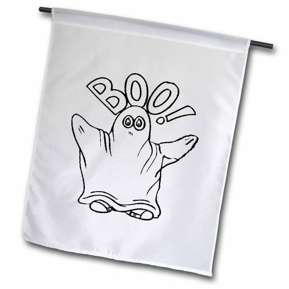 3dRose, Haloween Ghost, 12 x 18 inch Garden Flag