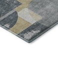 thumbnail image 3 of Addison Rugs Mayfield Premium Machine Washable Transitional Mid Century Gray Rectangle Rug, 10' X 14' Machine Washable Transitional Mid Century Gray Oversized Sherpa Throw Blanket, 3 of 7