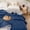 Navy Blue-40"×60", variant on 1 PC Summer Cooling Blanket, Soft Touch Hypoallergenic Air Conditioning Throw Blanket, Washable Lightweight Quilt for Bedroom Living Room Home Use,Navy Blue,Throw,Size:40"×60"