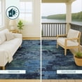 thumbnail image 4 of Addison Rugs Chantille Indoor/Outdoor Transitional Abstract Blue Machine Washable Rectangle Rug, 5' x 7'6", 4 of 8