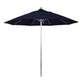 thumbnail image 1 of California Umbrella ALTO908002-SA39 9 ft. Round Aluminum & Fiberglass Umbrella, Push Open & Silver Pole - Pacifica Navy Blue, 1 of 4
