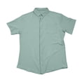 thumbnail image 6 of Yuhangmm Mens Summer Shirts Classic Solid Short Sleeve Shirt For Casual Business Turn Down Collar Comfortable Summer Men Green S, 6 of 6