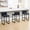 Black, variant on Bar Stools Set of 3, Upholstered Faux Leather Counter Height Barstools with Low Back and Thickened Metal Legs, Modern Bar Chairs for Kitchen Island, Bar (Black, 3Pcs 26" Counter Stools)