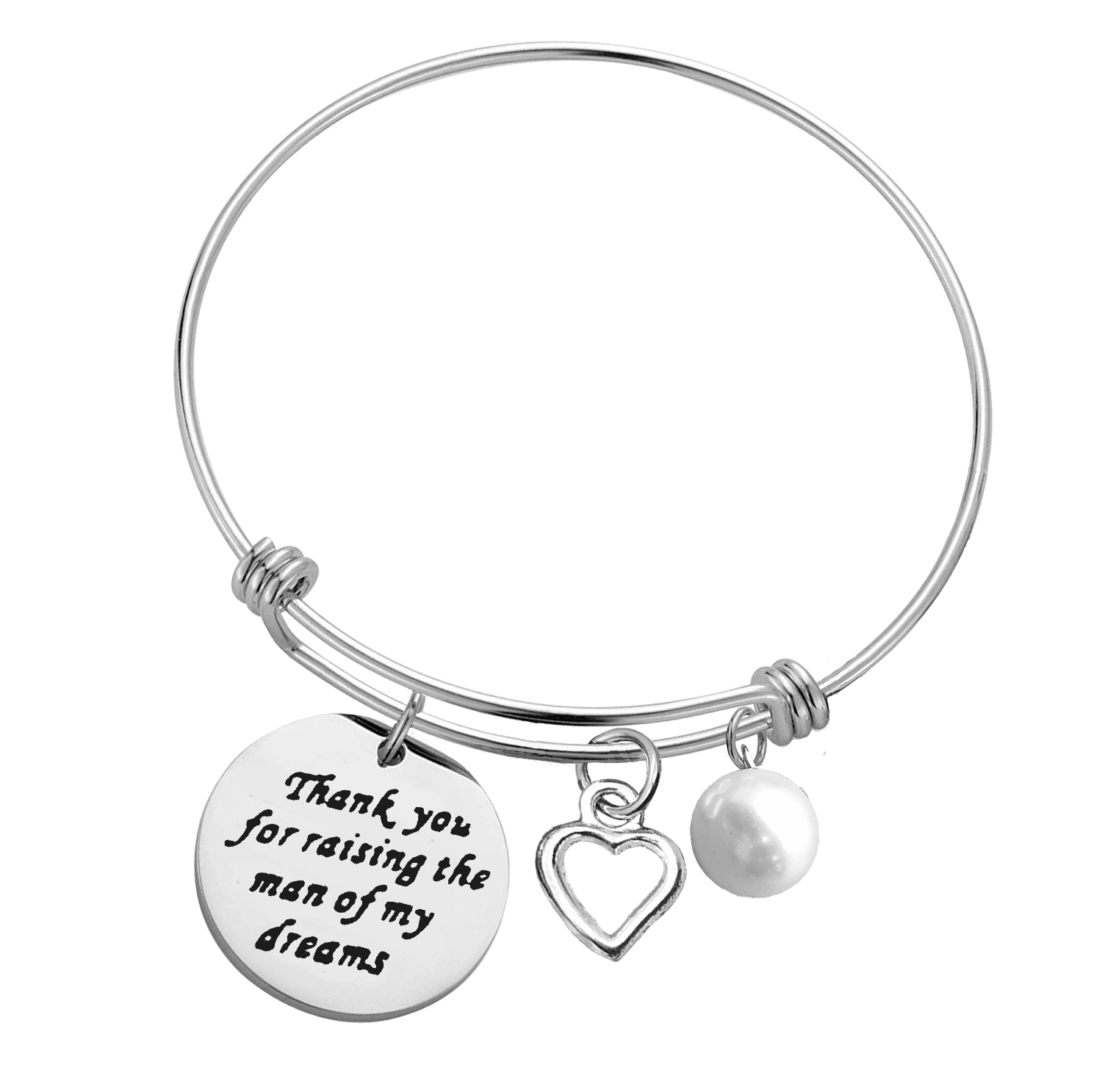 Mom Gift Bracelet Mothers Day Gift for Mother in Law from Daughter in Law Wedding Gift for Mother of The Groom Appreciation Birthday Gift for Mom Thank You for Raising The Man of My Dream Jewelry