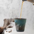 thumbnail image 6 of Coffee Mug Ceramic Latte Cup Pleated Design 90ml for Women Men Modern Home Office Kitchen, 6 of 9