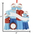 thumbnail image 5 of Personalized Family Christmas Ornament 2024 Family of 4 with Masks Pandemic Christmas Tree Ornament, 5 of 9