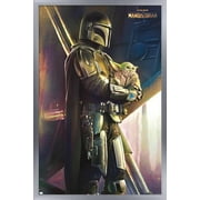 Star Wars: The Mandalorian - Held Wall Poster, 14.725" x 22.375", Framed