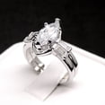 thumbnail image 6 of Nicole Wedding Ring Set for Women Marquise Baguette Cz Engagement Ring and Band by Ginger Lyne, 6 of 6