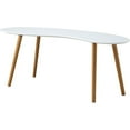 thumbnail image 2 of Convenience Concepts Oslo Table Basse en Forme de Grain, Fini Bois Blanc Lustré, 2 of 7