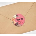 thumbnail image 3 of Darling Souvenir Personalized Wedding Bride Groom Names Envelope Seals DIY 45 Pieces Round Floral Thank You Stickers-Salmon, 3 of 4