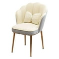 thumbnail image 1 of Silla de tocador Con respaldo curvo y patas de metal Strade Fareast Limited Gris Beige, 1 of 8