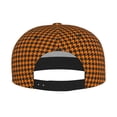 thumbnail image 2 of Hirioo Black And Orange Houndstooth for Baseball Cap Men Cap Flat Brim for Men Women Teens Adjustable Baseball Cap, 2 of 7