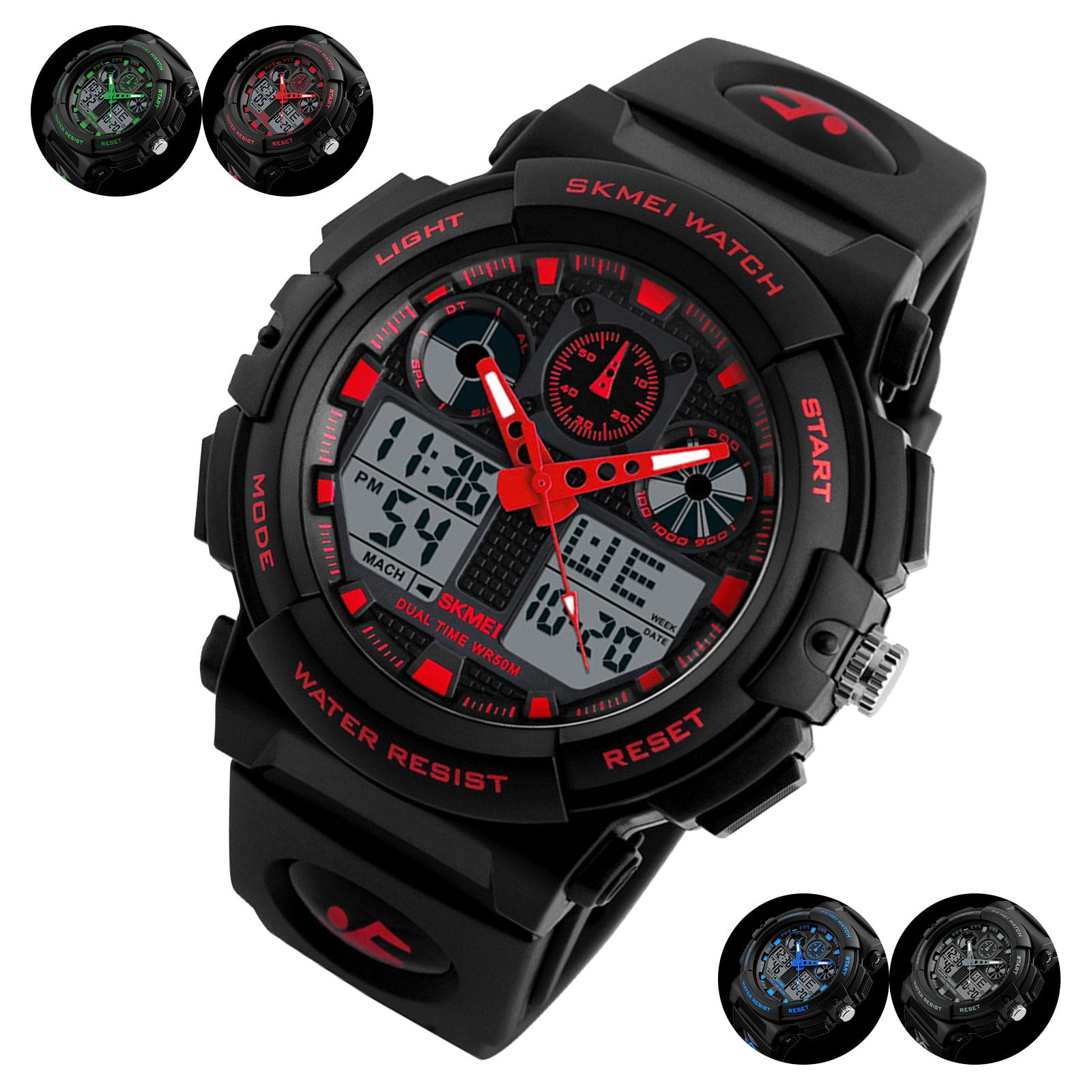 waterproof watch with light