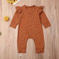 thumbnail image 1 of Combinaison à Pois pour Tout-Petit Fille, Manches Longues Volantées, Barboteuse, Tenue, 1 of 5