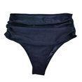 thumbnail image 6 of Sngxgn Women High Waisted Bikini Bottom Retro Ruched Swim Short Shirred Tankinis Brief(Black,XXL), 6 of 6