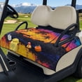 thumbnail image 3 of Yuyamidu Colorful Sunset Golf Cart Seat Covers with Front Pockets Seaside Golf Cart Seat Covers for 2 Passenger Seats Portable Club Car Accessories, 3 of 8