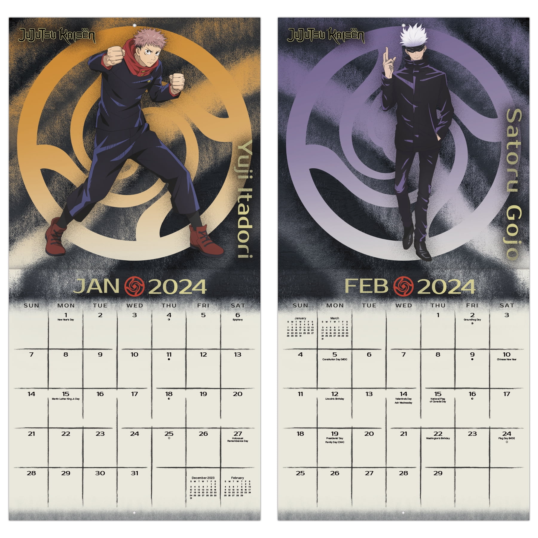 Trends International 2024 Jujutsu Kaisen Wall Calendar 