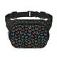 thumbnail image 1 of Fotbe Multicolored Butterflies Cangurera Cuadrada con Estampado de Doble Capa, Bolsa de Cintura Ajustable Mini para Hombres y Mujeres, 1 of 9