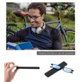thumbnail image 2 of SKYOAK Ultra thin Lightweight Folding Reading Glasses Women Men TR90 Blue Light Blocking Anti UV/Eyestrain Foldable Compact Computer Readers Portable Unique Stretchable Slim Flat case Black +2.5, 2 of 6