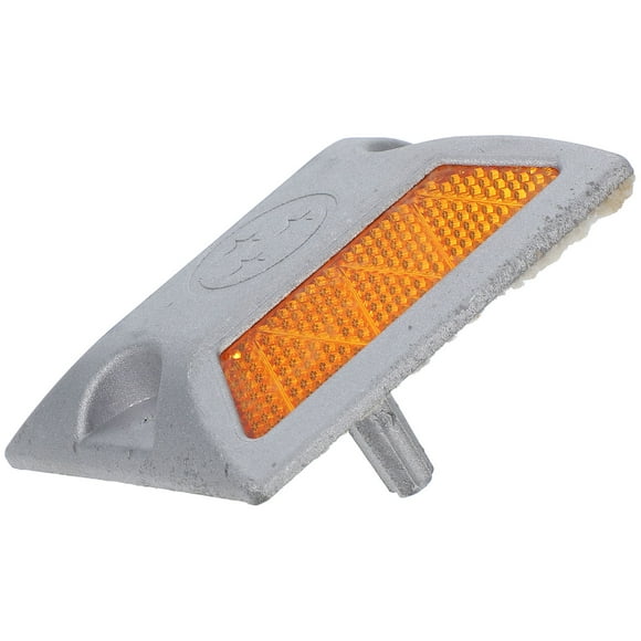 OULII Road Markers Raised Road Sign Yellow Metal 1pcs For Road Construction