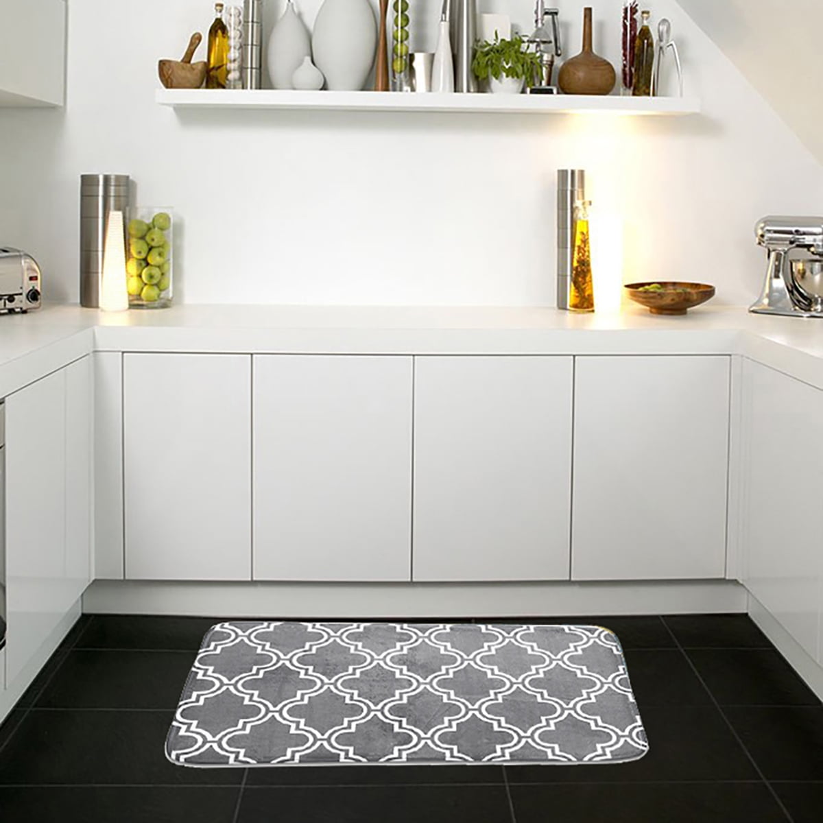 Modern Area Rug, Non-Slip Rug, Chic Textured Geometric Trellis Pattern