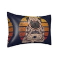 thumbnail image 2 of Bingfone Pug dog Yoga Print Satin Pillowcase for Hair - Standard Size with Zipper Silky & Soft Pillow Covers,20x30 inches, 2 of 8