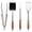 4piece set, variant on Studyset Stainless Steel BBQ Tool Set, Outdoor Grilling Kit, Barbecue Utensils with Wooden Handles, Includes Spatula, Fork, Locking Tongs, Non-Slip, Rust-Proof