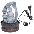 thumbnail image 1 of With Light Lightweight Tabletop Fountain, Resin Desktop Fountain, Office For Home Table Tabletop EU Plug 220V, 1 of 8