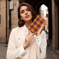 thumbnail image 7 of Wallet for Men Women - Fall Buffalo Plaid Long Slim Card Holder Large Capacity Zip Coin Purse Travel Minimalist Wallet Women and Men, 7 of 7