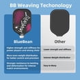 thumbnail image 4 of Pala de pickleball BlueBean Cyber 001 de fibra de carbono USAPA, 4 of 7