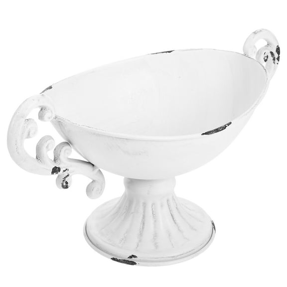 FRCOLOR Iron Urn Planter High Pedestal Vase For Table Centerpieces Home Decor And Outdoor Use Retro Iron Flower Pot Garden Flower Pot