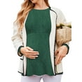 thumbnail image 3 of WellSize Women Maternity Tops Casual Tunic Fall Shirts Crew Neck Long Sleeve Pregnancy Clothes, 3 of 7