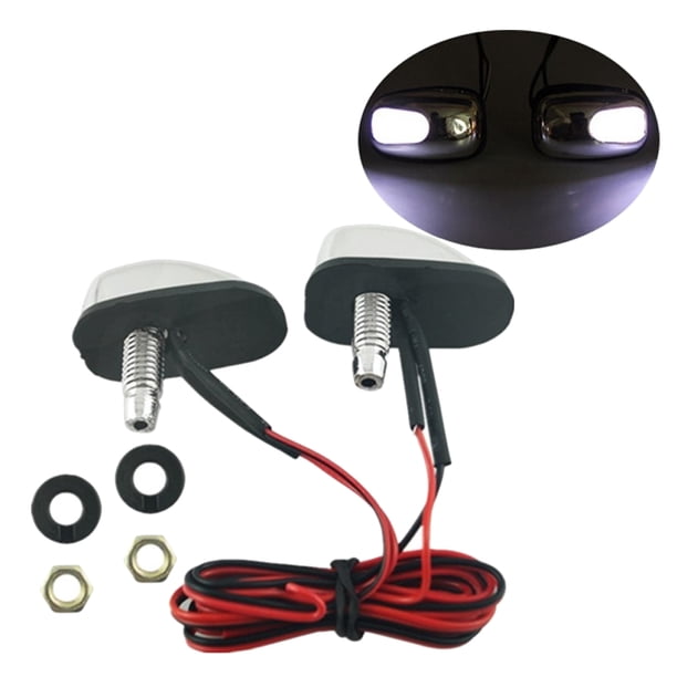 Speravity 2 uds., luz LED para coche, parabrisas, Jet, luz LED, accesorios decorativos, boquilla de pulverización para parabrisas, limpiaparabrisas Bombillas para automóviles blanco Speravity CZ8715-03B