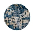 thumbnail image 3 of Unique Loom Mystic Collection Area Rug - Mosman (5' Round Navy Blue/Beige), 3 of 7