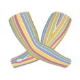 thumbnail image 2 of Cooling Arm Sleeves With Thumb Hole Yellow Blue Pastel Stripe Breathable Moisture-Wicking Arm Sleeves For Women Men, 2 of 6