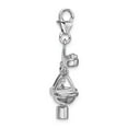 thumbnail image 2 of 925 Sterling Silver RH 3-D Enameled Scales of Justice With Lobster Clasp Charm Pendant; for Adults and Teens; for Women and Men, 2 of 3