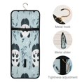 thumbnail image 4 of 3-Piece Travel Toiletry Bag Set, Hanging Wash Bag with Makeup Bag & Brush Case,Waterproof Cosmetic Organizer for Travel, Gym & Home Lovely Cartoon Pandas, 4 of 10
