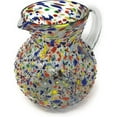 thumbnail image 3 of Dos Sueños Dos Suenos Mexican Hand Blown Glass Pitcher - Confetti Rock Design (84 oz), 3 of 4