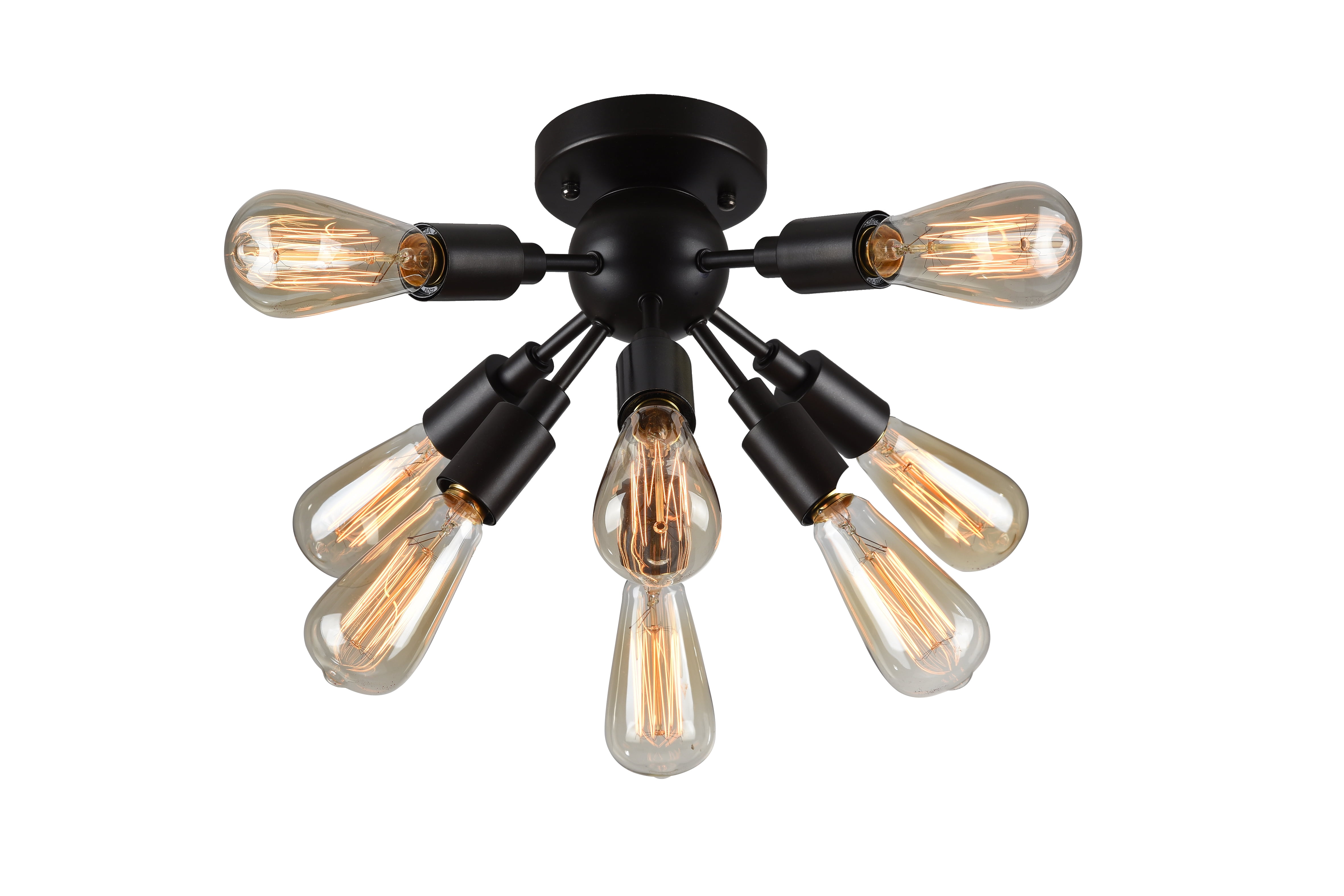 Juvan Antique Bronze Edison Bulbs 8 Light Ceiling Com