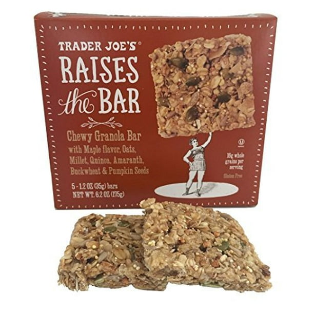 Trader Joe's Raises the Bar Gluten Free Chewy Granola Bars, 5 Count Box