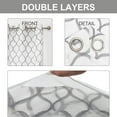 thumbnail image 6 of Pinewave Grey and White Sheer Curtains Embroidered for Living Room Privacy Moroccan Grommet Top 38"Wx63"L,2Panels, 6 of 6