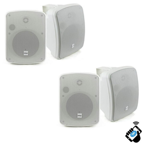 Plons Conclusie Ontstaan Pyle PDWR54BTW Bluetooth 600W Waterproof 5.25" Powered Outdoor Speakers (2  Pair) - Walmart.com