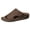 Coffee, variant on Rokment Women's Orthopedic Wedges Gladiator Slides Sandals Vintage Casual Comfortable Leather Open Toe Arch Support Platform Mid Heel Walking Slip on Sandal for Woman Beach Summer Black Size 6