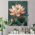 thumbnail image 4 of UXIEQU 2D Flat Japanese Ohara Koson Lotus Wall Art, Sage Green Botanical Pink Print, 15.75x11.81 Inches Living Room Home Decor, 4 of 8
