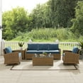 thumbnail image 2 of Patio Swivel Rocker Sofa Set - 5 Piece Outdoor Furniture - NavyWeathered Brown, 2 of 4