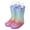 B-Watermelon Red, variant on Kids Glitter Rain Boots Rainbow Portable Toddler Girls Boys Shoes Lightweight