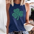 thumbnail image 2 of WREESH 2025 Fashion Women's St. Patrick's Day Sleeveless Tank Tops Casual Loose Fit Shamrock Printed Crew Neck T-Shirts for Irish Celebrations, 2 of 5