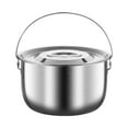 thumbnail image 1 of simhoa Cooking Pot Multipurpose Soup Pot Camping Pot for Cooking Commercial Camping 3.0L, 1 of 8