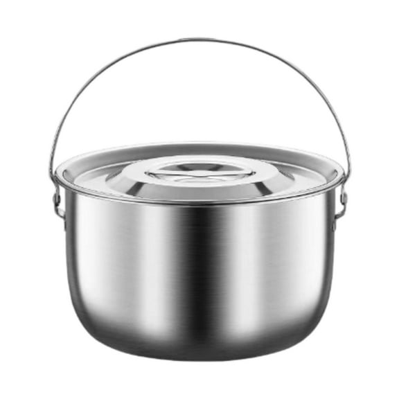yotijay Cooking Pot Multipurpose Soup Pot Camping Pot for Cooking Commercial Camping 3.0L