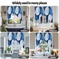 thumbnail image 6 of Abstract Stitching Swag Curtain Valance for Windows, Blue White Gradient Circular Window Treatments Short Swag Topper for Kitchen Windows Bathroom Bedroom, 28"x36", 6 of 8